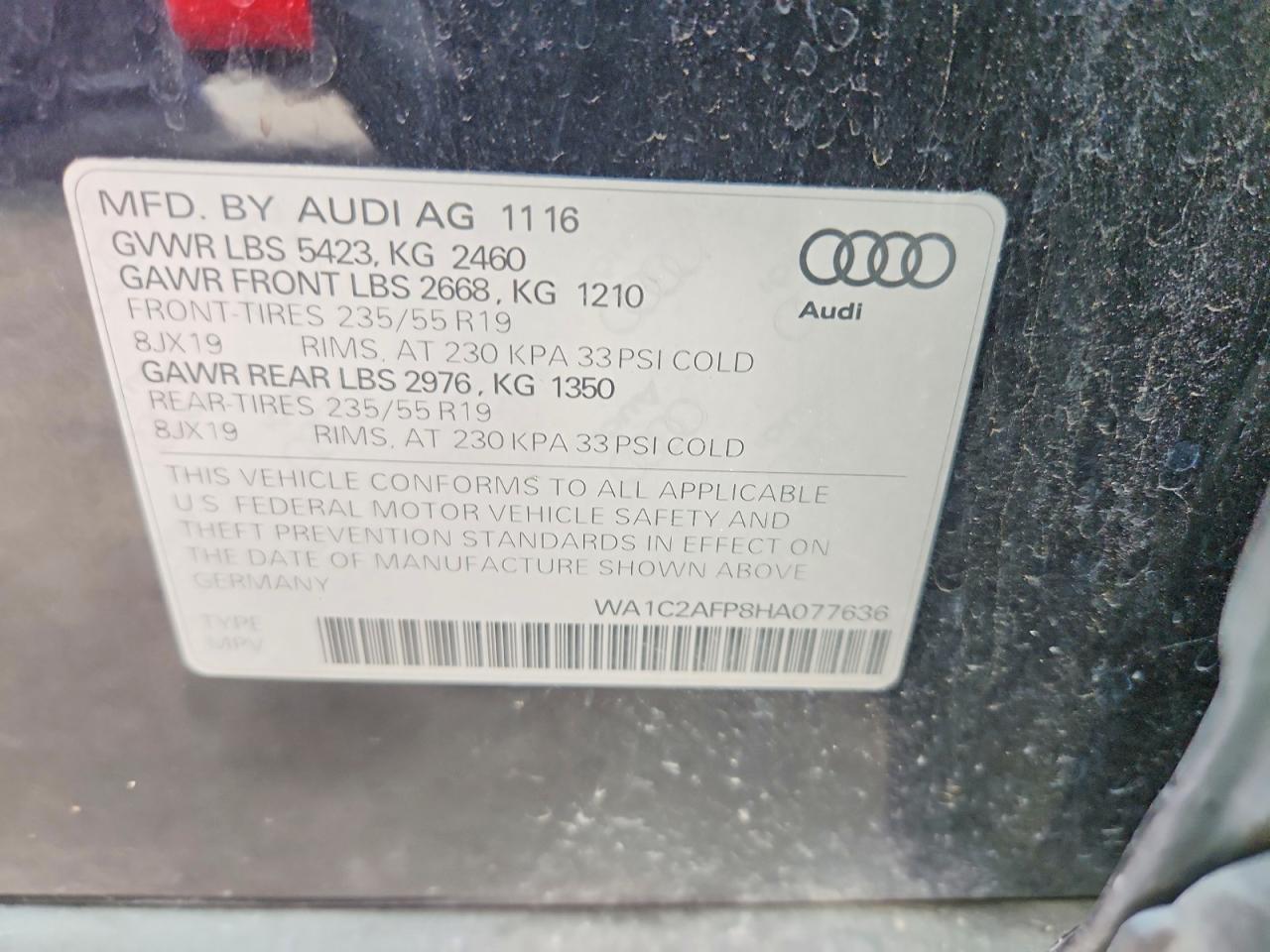 2017 AUDI Q5 PREMIUM photo 40