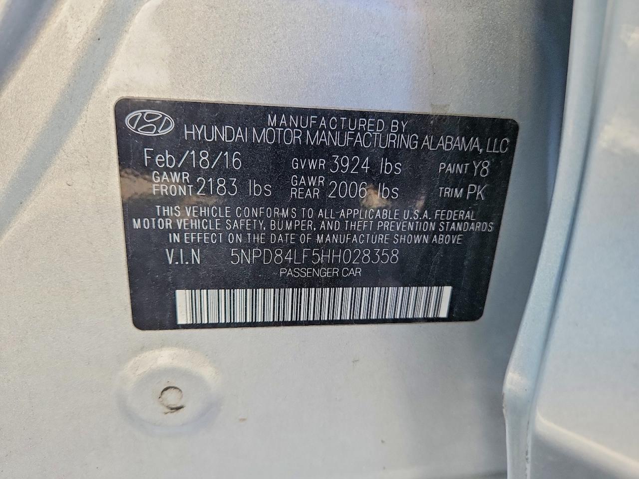 2017 HYUNDAI ELANTRA SE photo 12