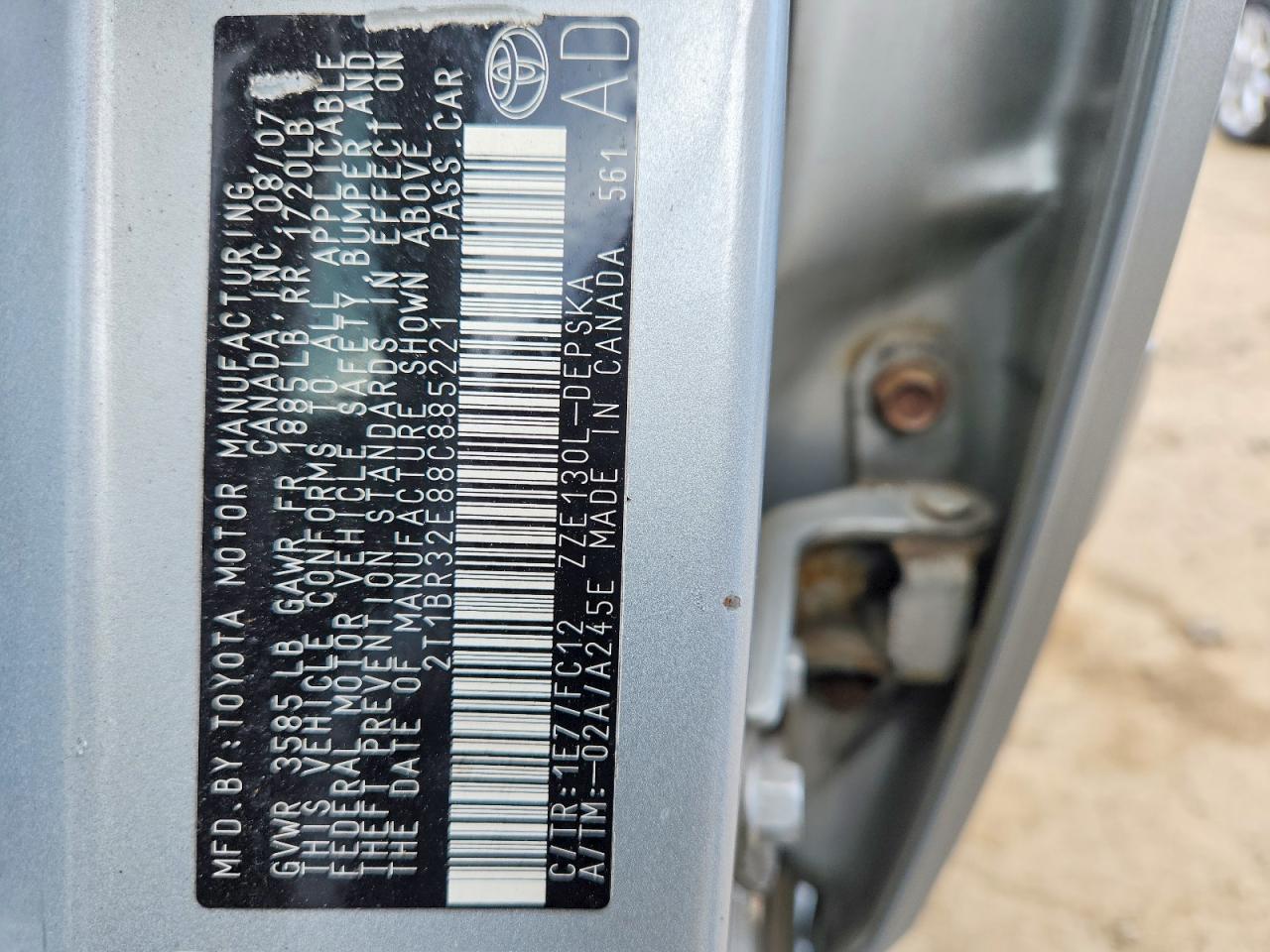 2008 TOYOTA COROLLA S photo 23