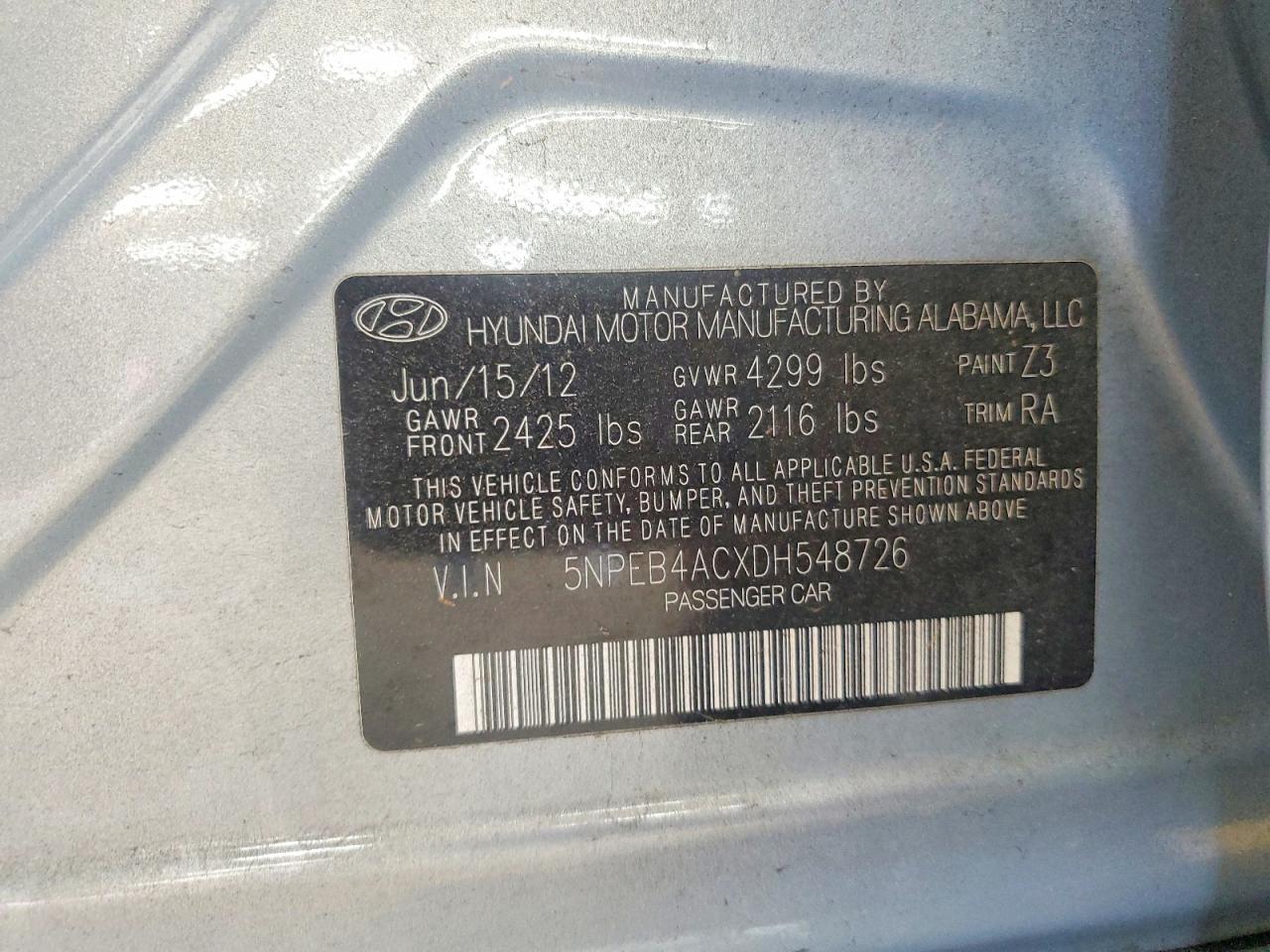 2013 HYUNDAI SONATA GLS photo 23
