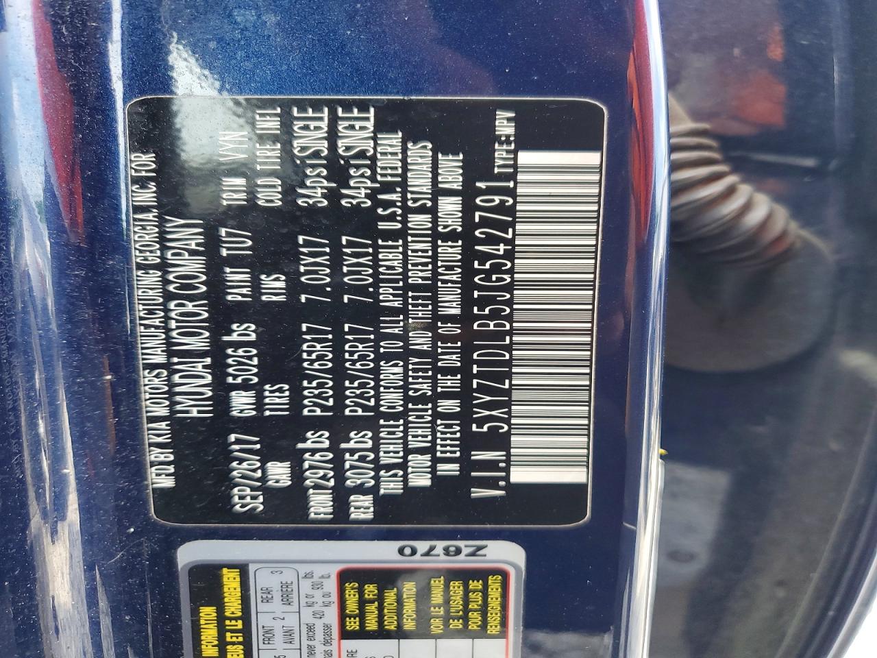 2018 HYUNDAI SANTA FE SPORT 2.4L photo 37