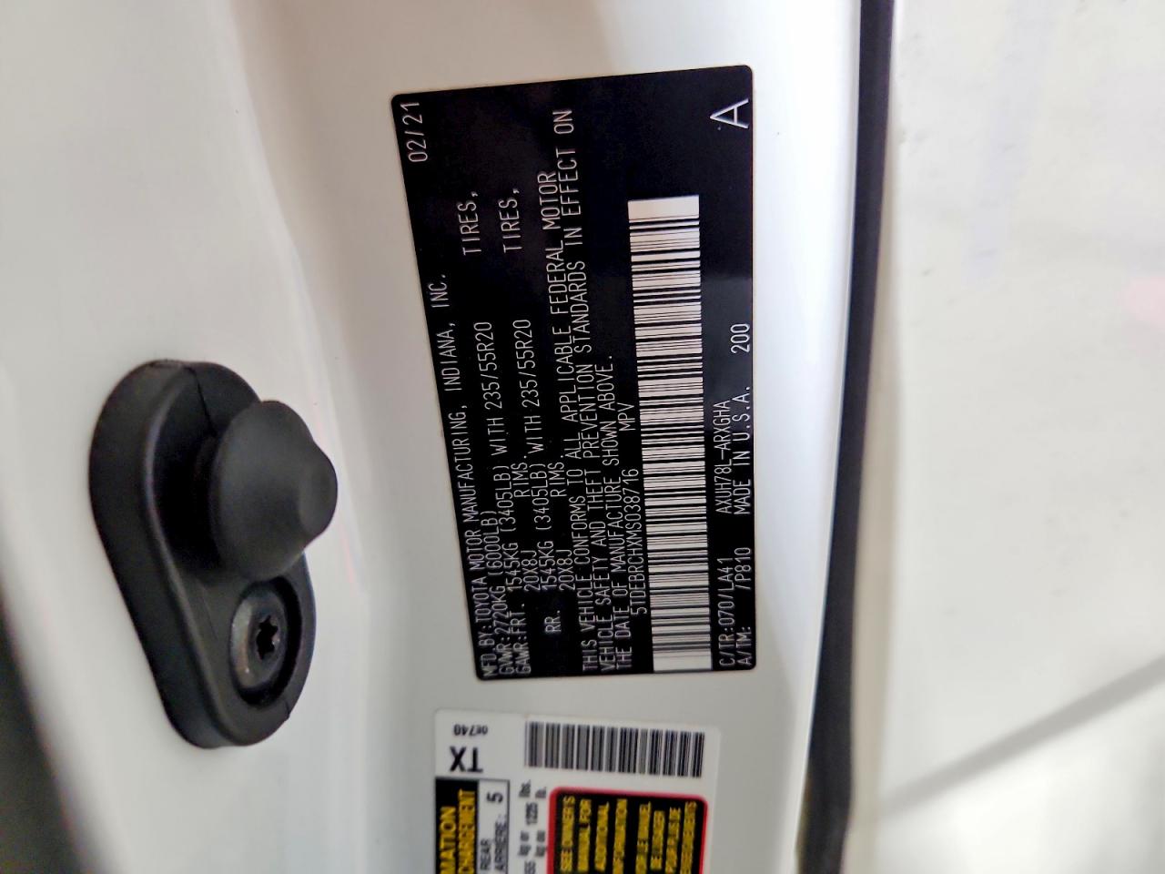 2021 TOYOTA HIGHLANDER HYBRID PLATINUM photo 13