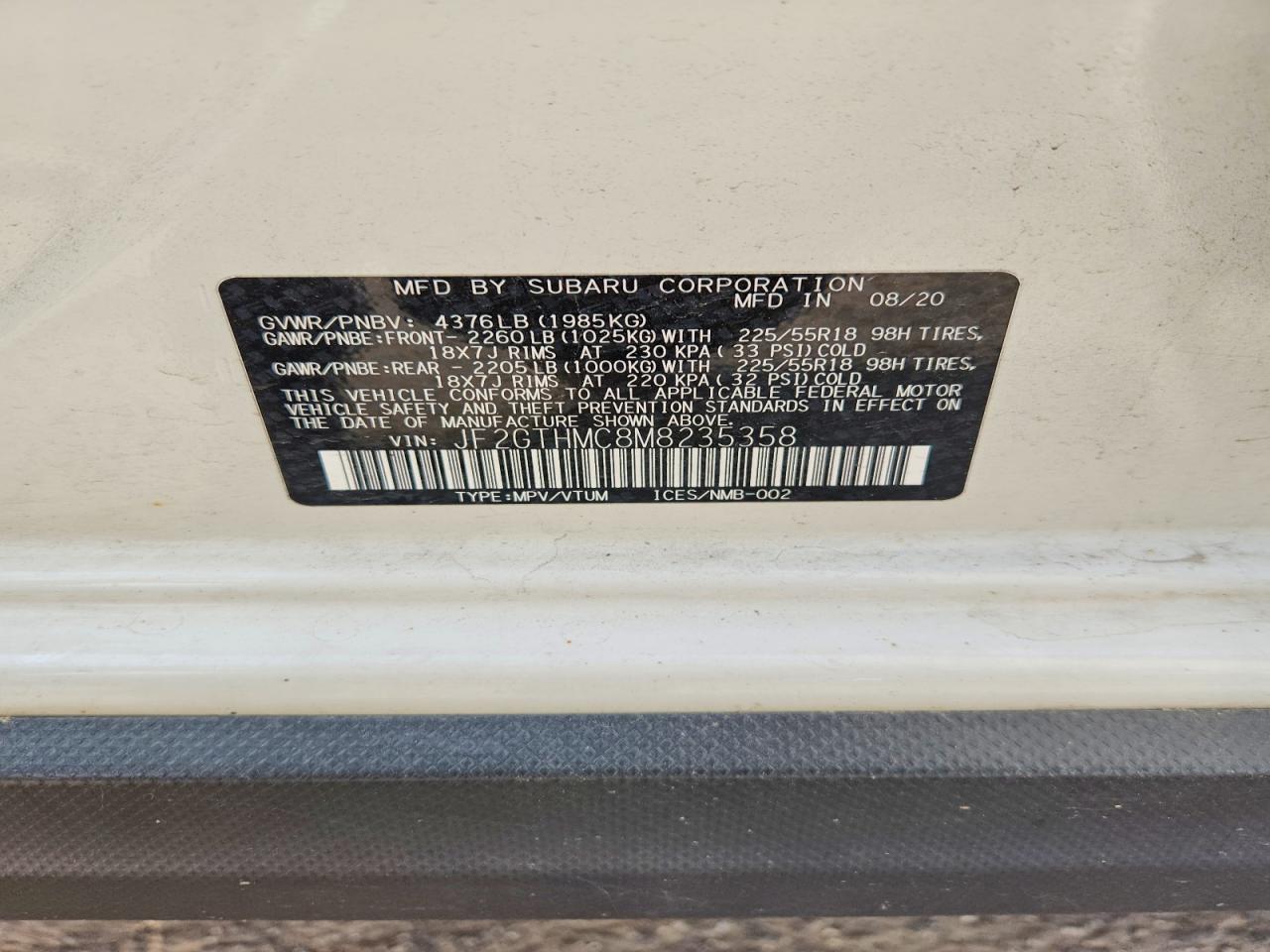 2021 SUBARU CROSSTREK LIMITED photo 37
