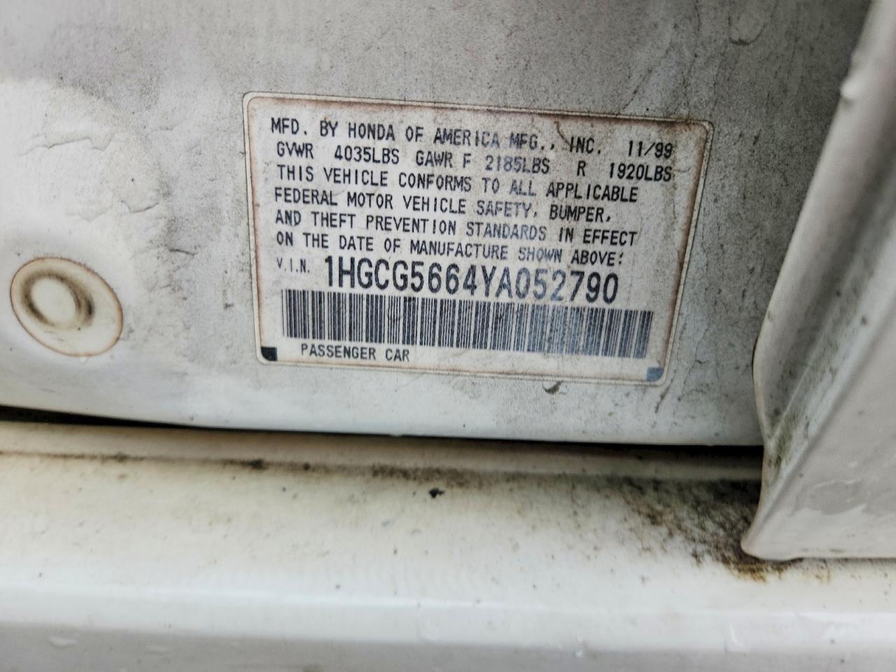 2000 HONDA ACCORD EX photo 37