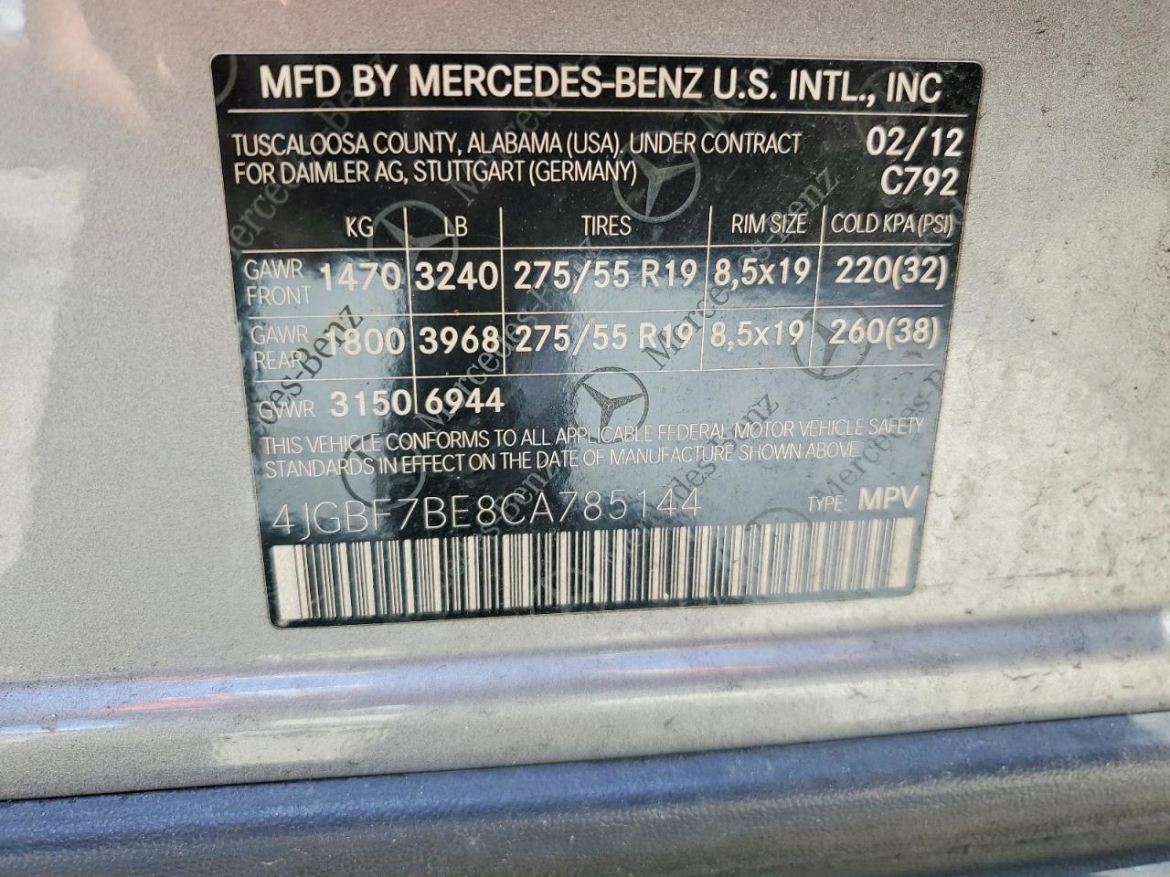 2012 MERCEDES-BENZ GL 450 4MATIC photo 25