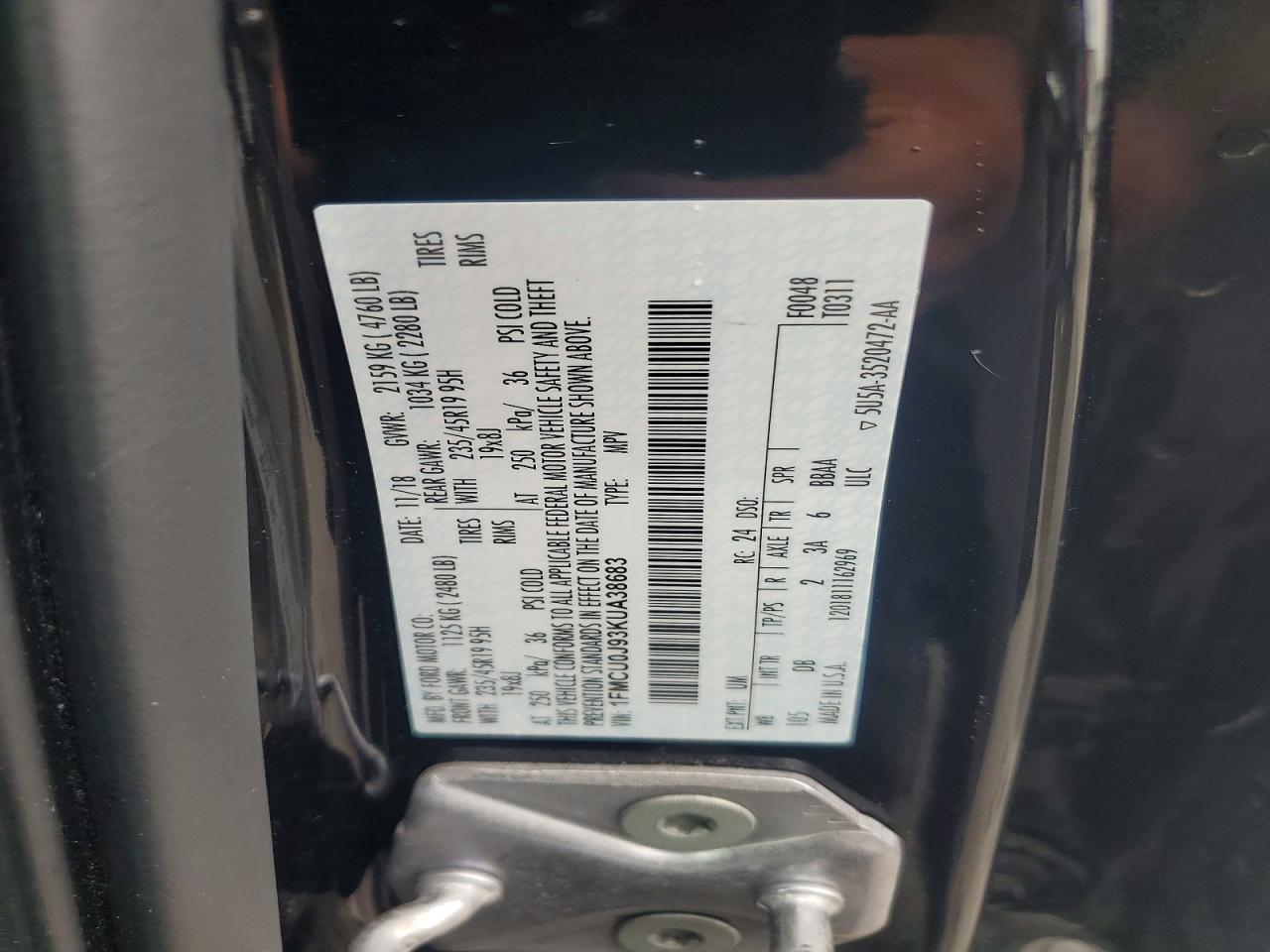 2019 FORD ESCAPE TITANIUM photo 25