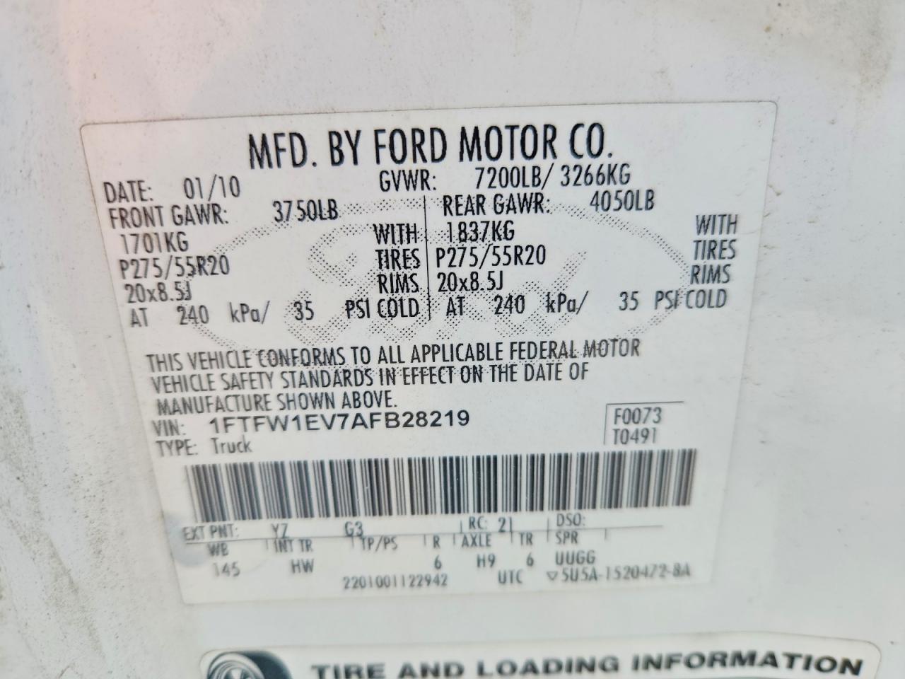 2010 FORD F150 SUPERCREW photo 23