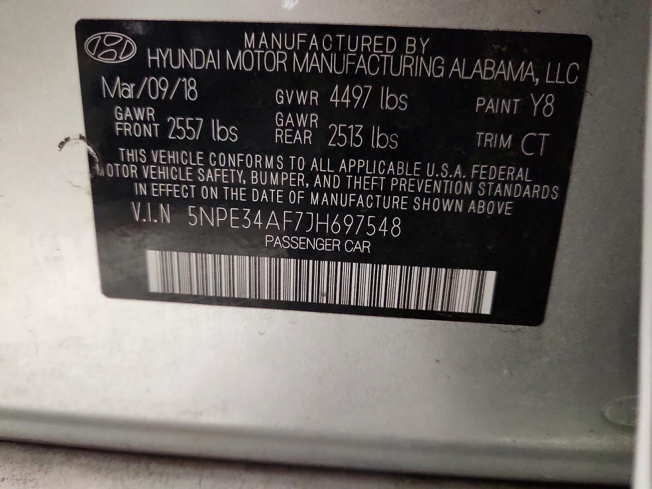 2018 HYUNDAI SONATA SPORT photo 23