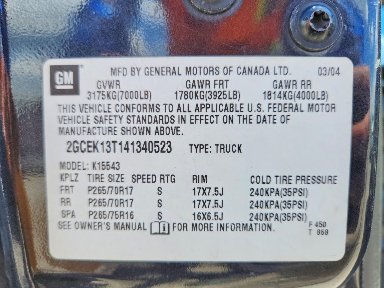 2004 CHEVROLET SILVERADO K1500 photo 34