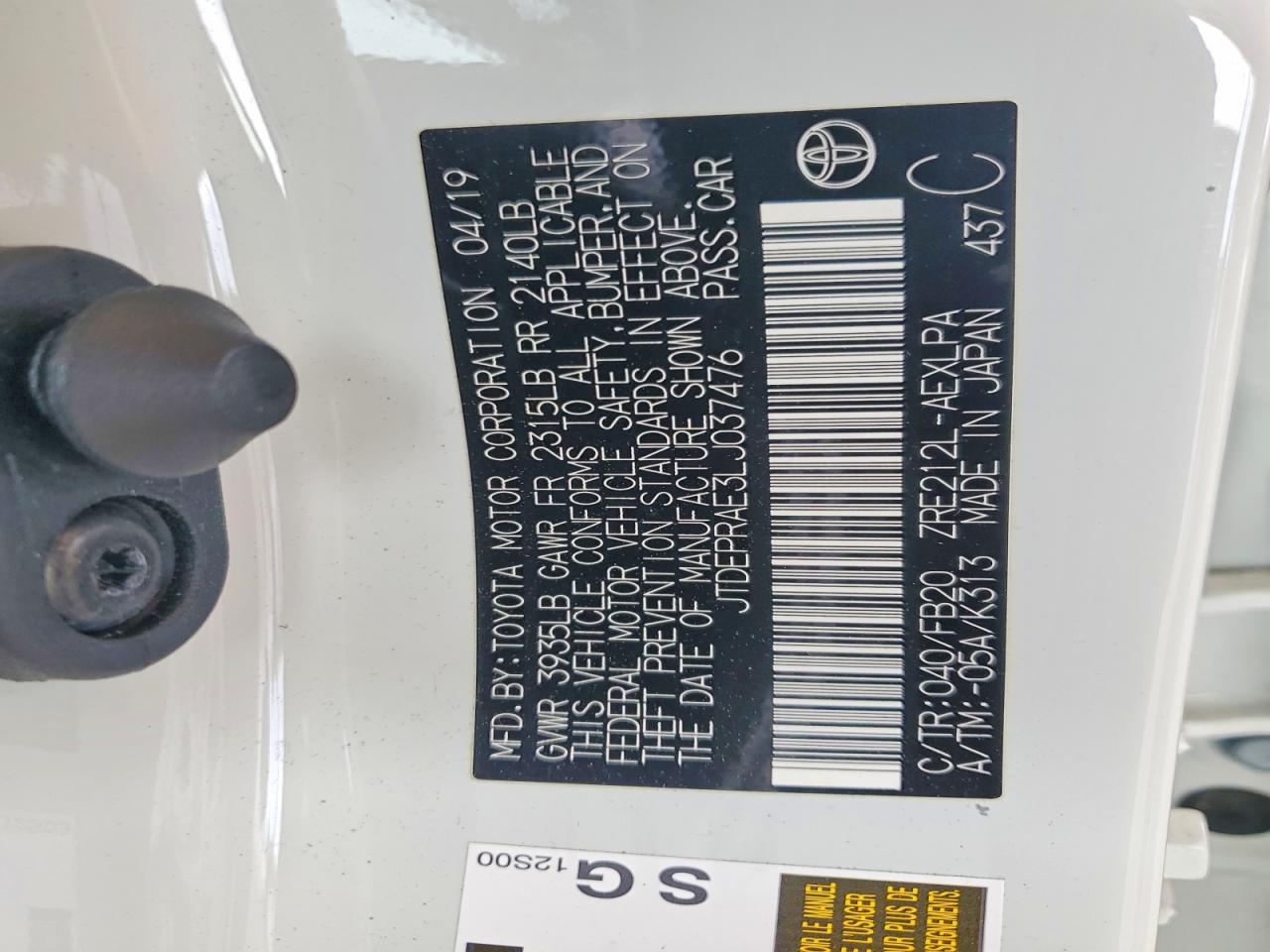 2020 TOYOTA COROLLA LE photo 23