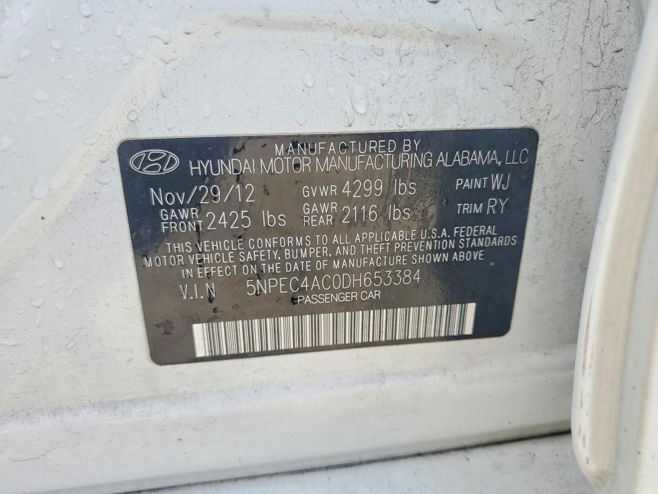 2013 HYUNDAI SONATA LIMITED photo 23