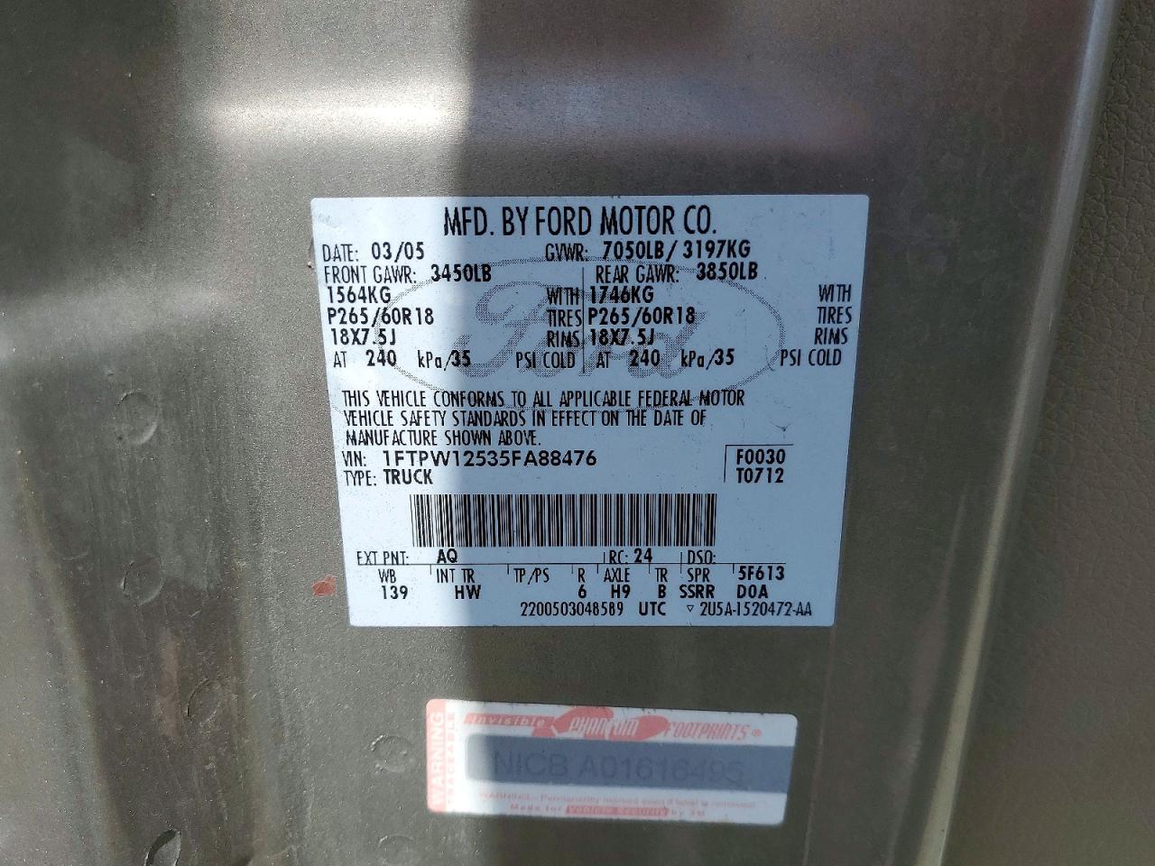 2005 FORD F150 SUPERCREW photo 34