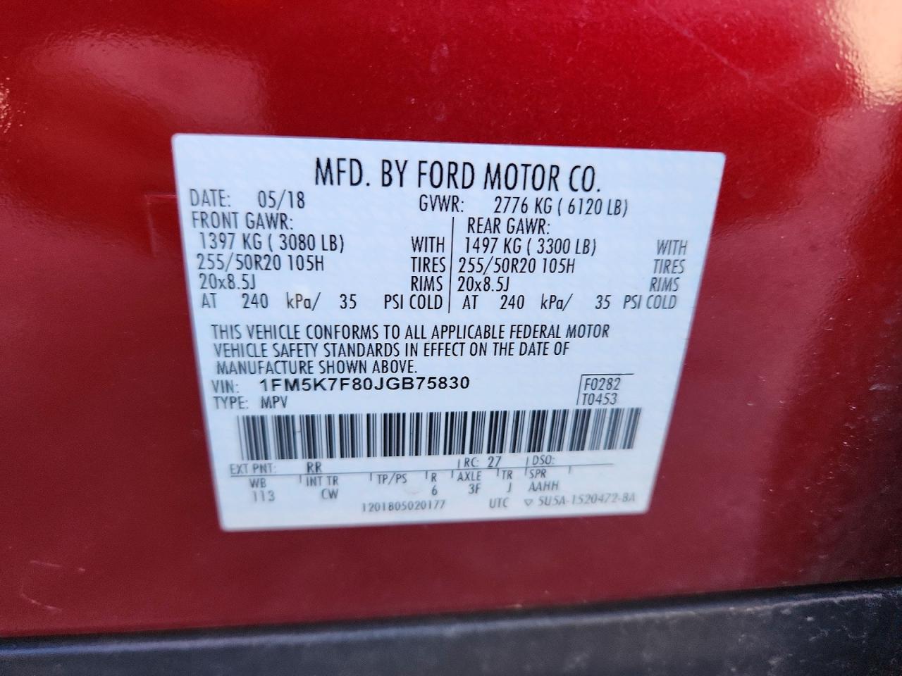 2018 FORD EXPLORER LIMITED photo 23