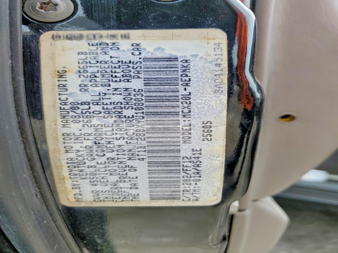 2000 TOYOTA AVALON XL photo 23