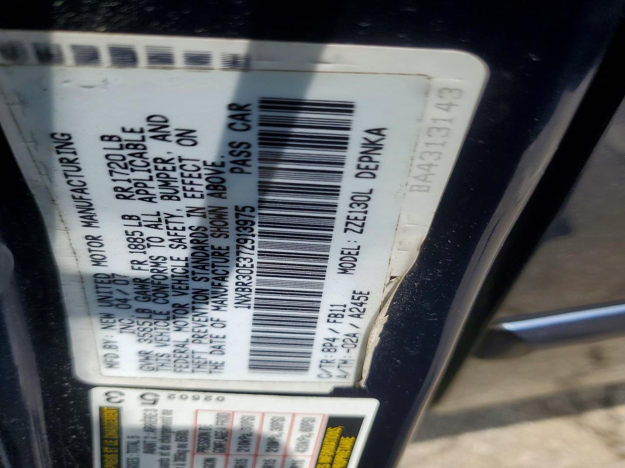 2007 TOYOTA COROLLA LE photo 23