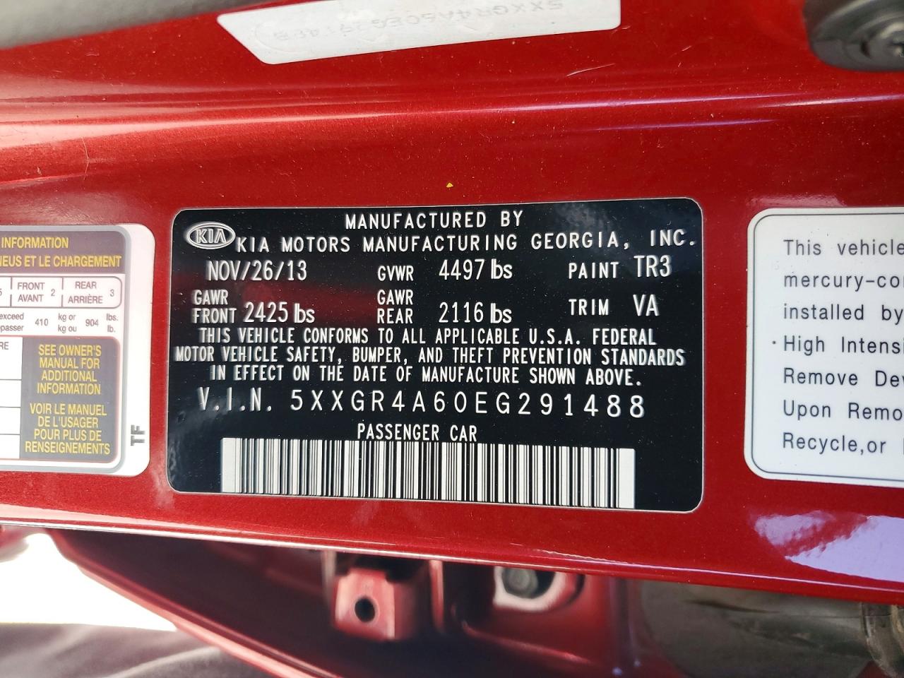 2014 KIA OPTIMA SX photo 13