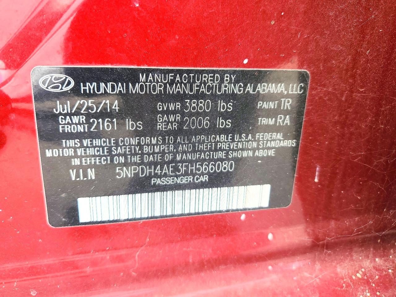 2015 HYUNDAI ELANTRA SE photo 23