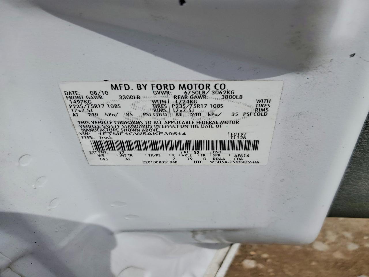 2010 FORD F150 photo 23