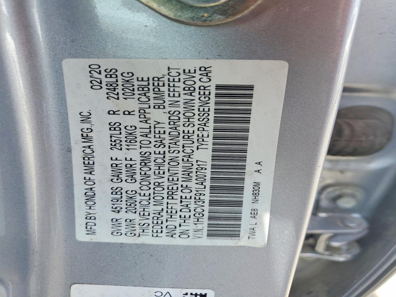 2020 HONDA ACCORD TOURING HYBRID photo 34