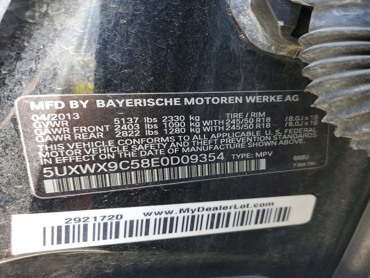 2014 BMW X3 XDRIVE28I photo 12