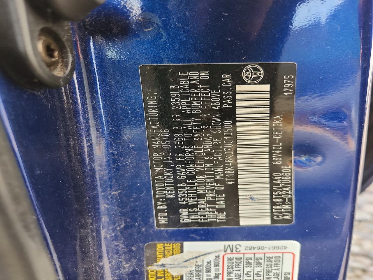 2007 TOYOTA CAMRY XLE V6 photo 23