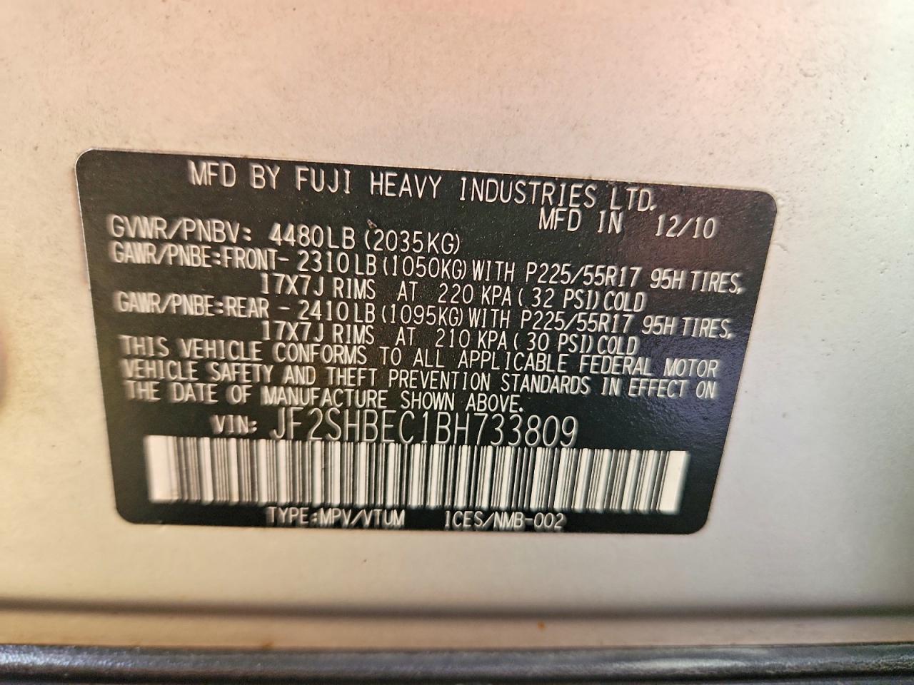 2011 SUBARU FORESTER LIMITED photo 25