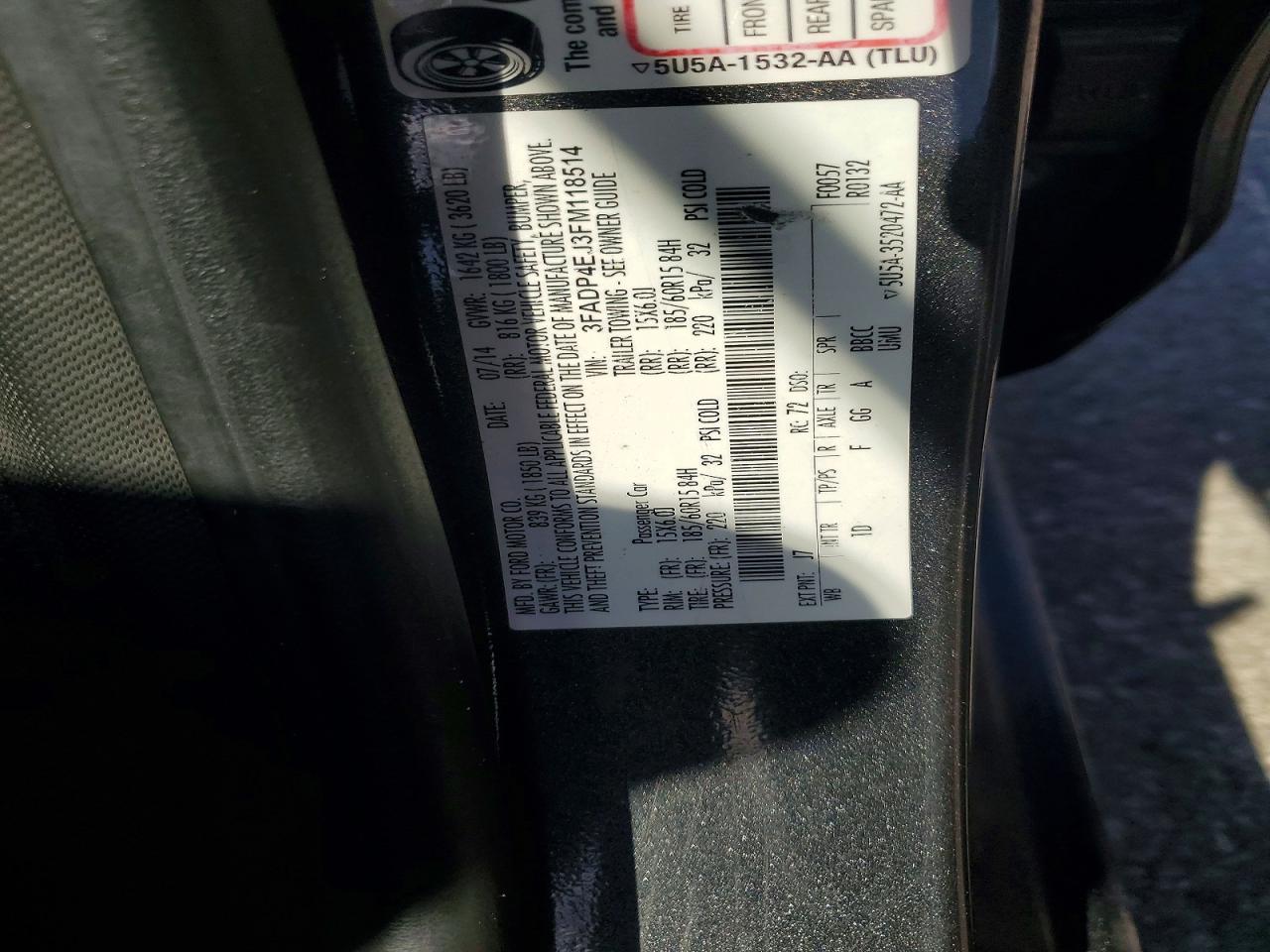 2015 FORD FIESTA SE photo 34