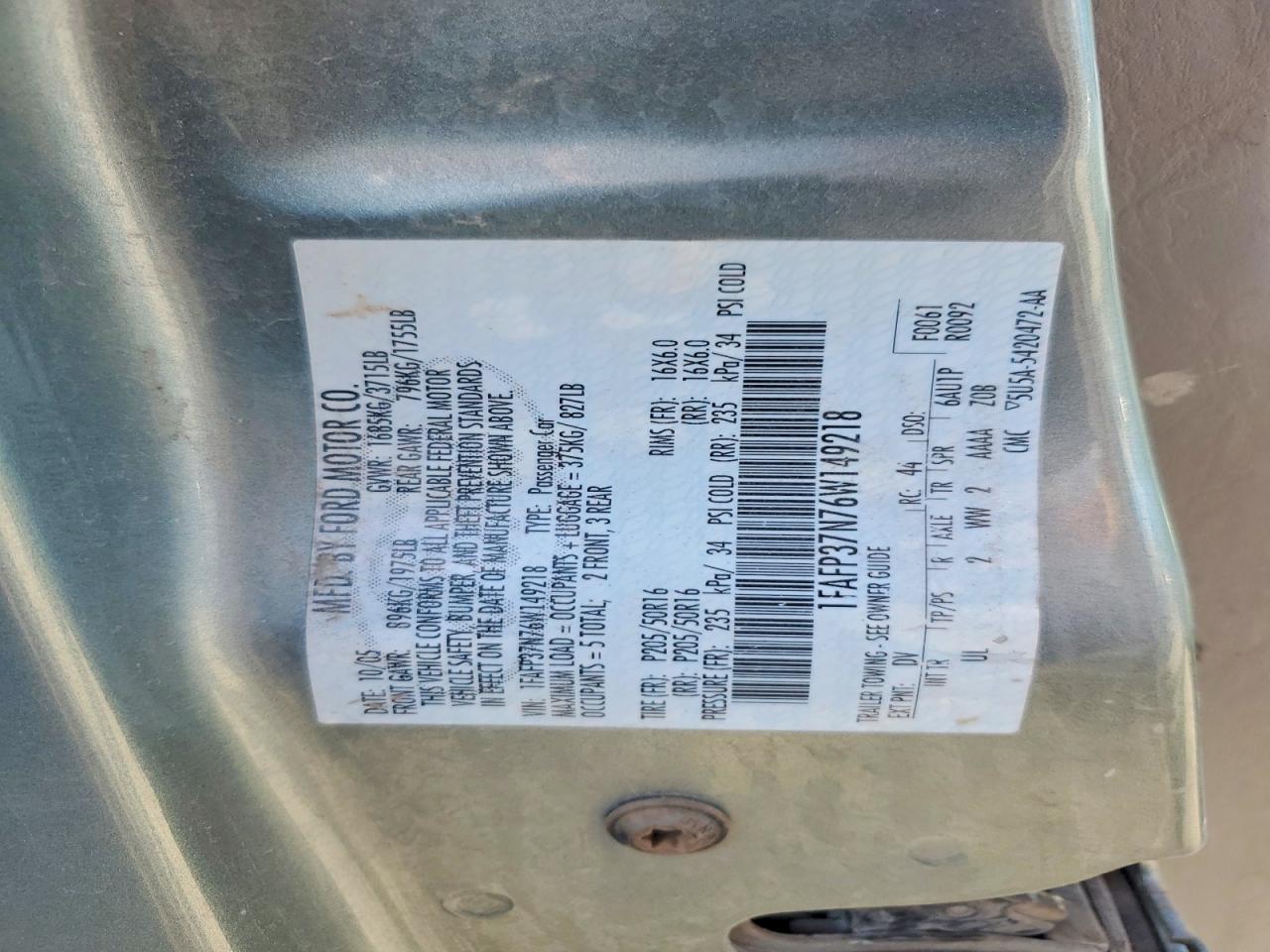 2006 FORD FOCUS ZX5 photo 23