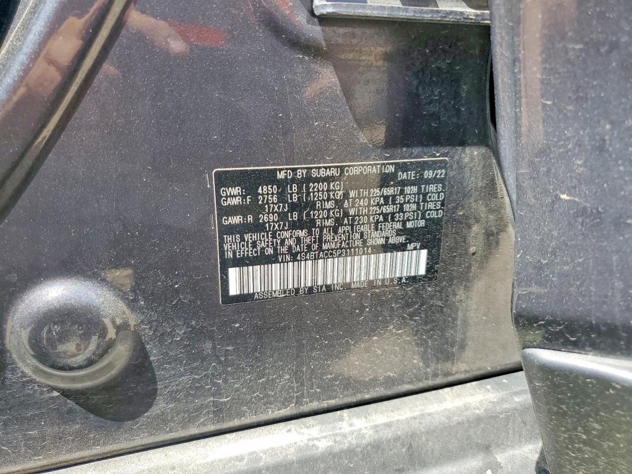 2023 SUBARU OUTBACK PREMIUM photo 13