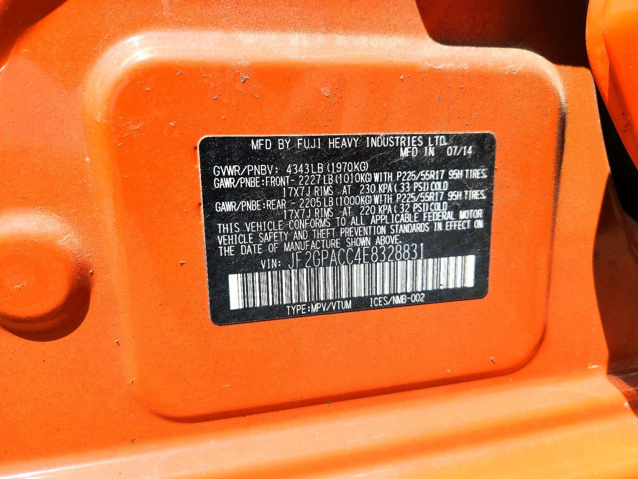 2014 SUBARU XV CROSSTREK 2.0 PREMIUM photo 40