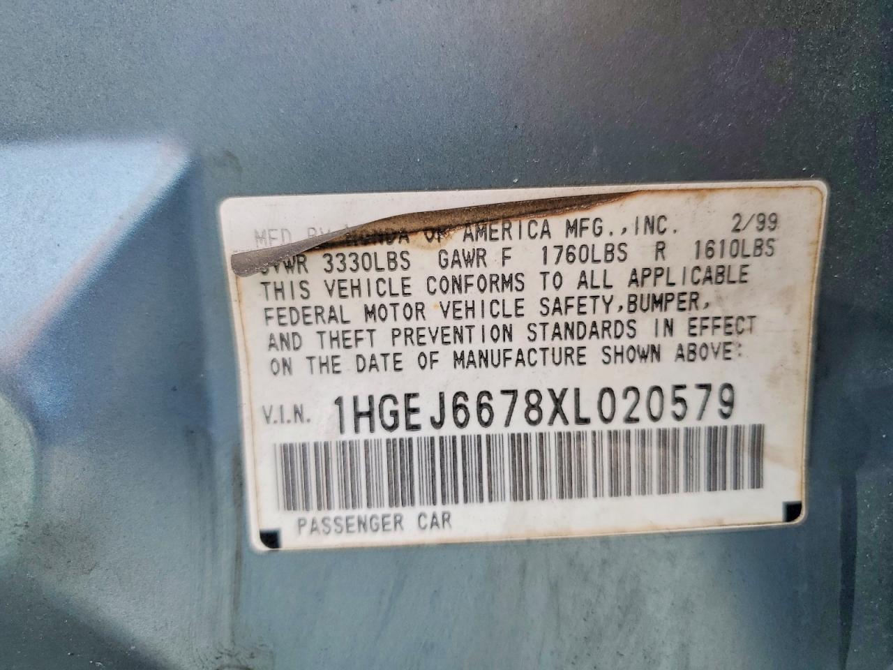 1999 HONDA CIVIC LX photo 23