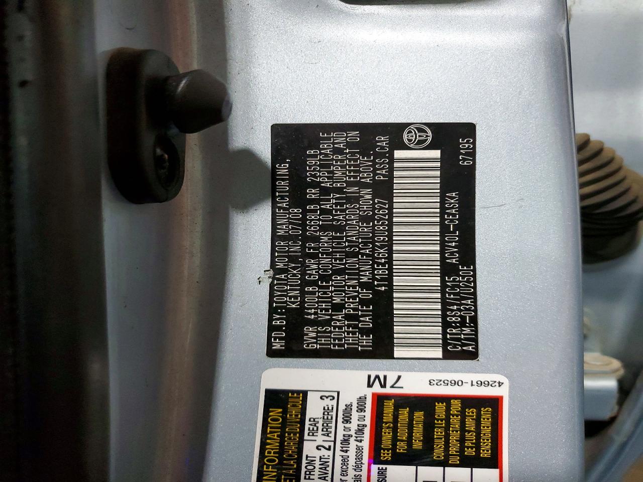2009 TOYOTA CAMRY SE photo 34