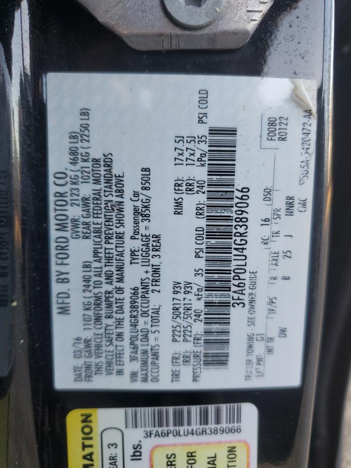 2016 FORD FUSION SE HYBRID photo 45