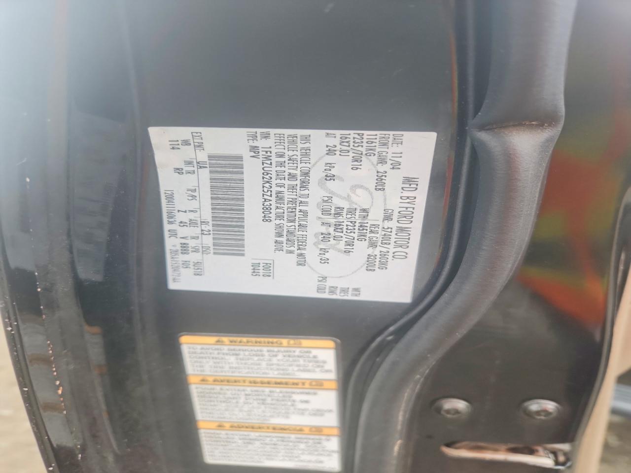 2005 FORD EXPLORER XLS photo 25