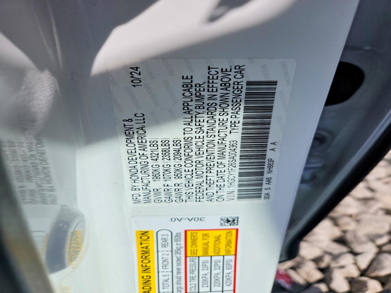2025 HONDA ACCORD LX photo 12