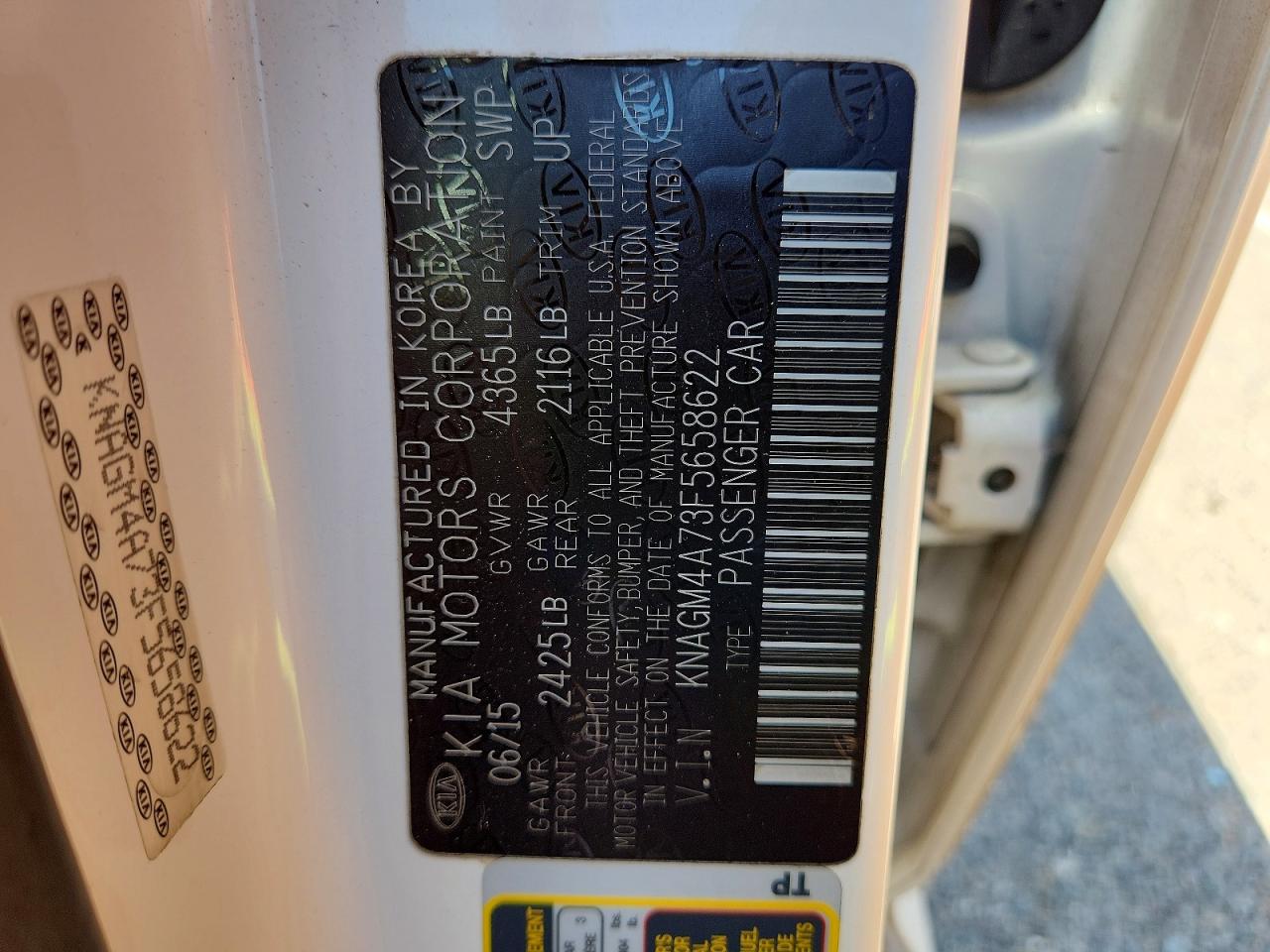 2015 KIA OPTIMA LX photo 23