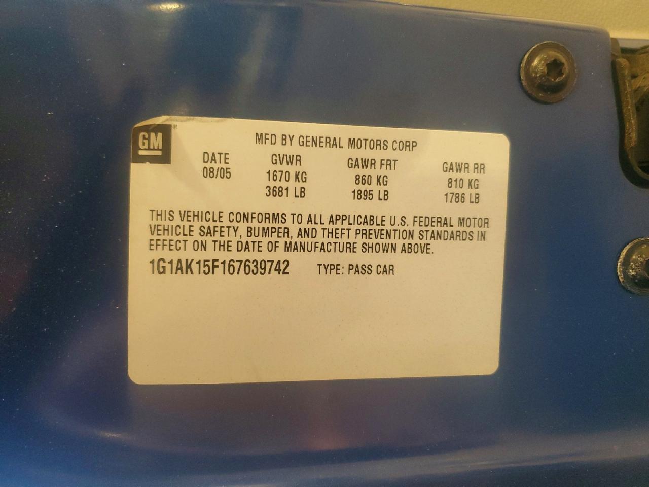 2006 CHEVROLET COBALT LS photo 23