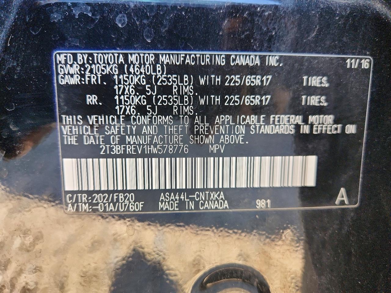 2017 TOYOTA RAV4 LE photo 37