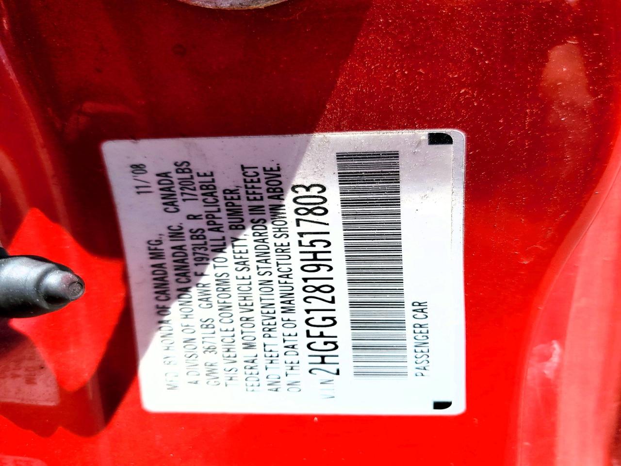2009 HONDA CIVIC EX photo 34