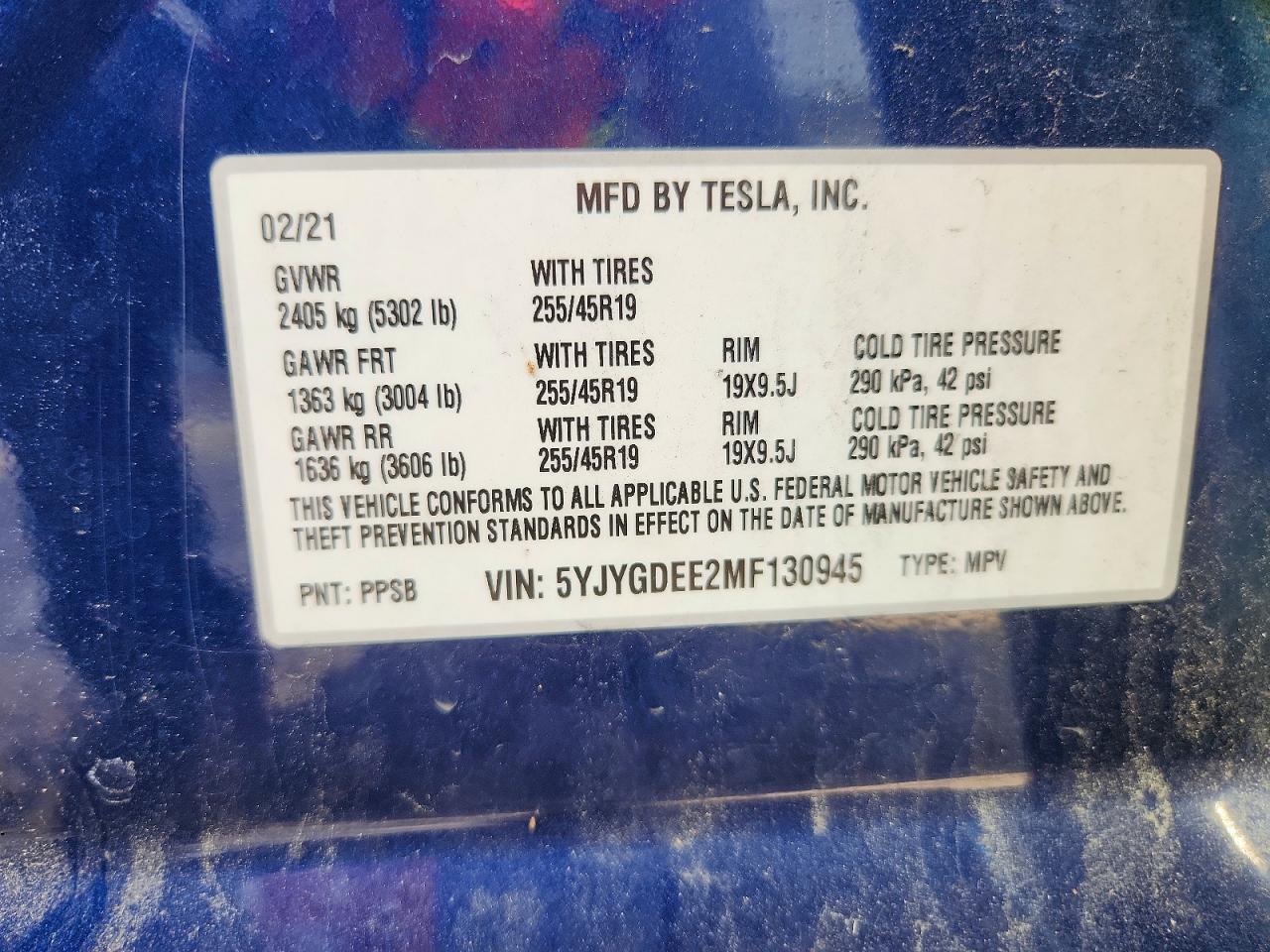 2021 TESLA MODEL Y photo 40