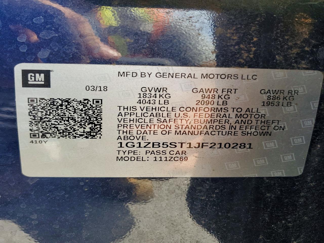 2018 CHEVROLET MALIBU LS photo 25