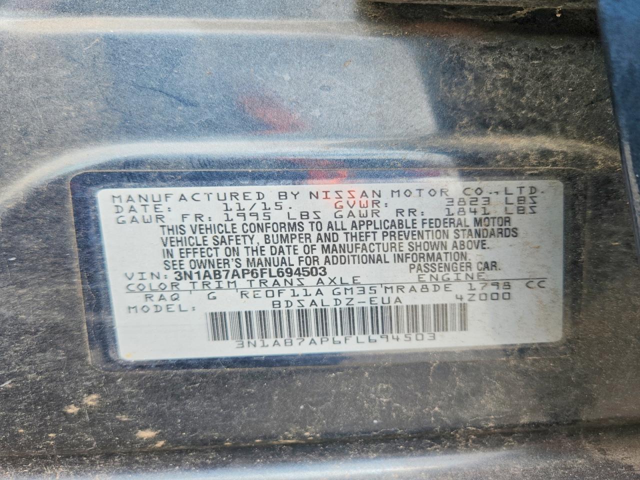 2015 NISSAN SENTRA SV photo 34