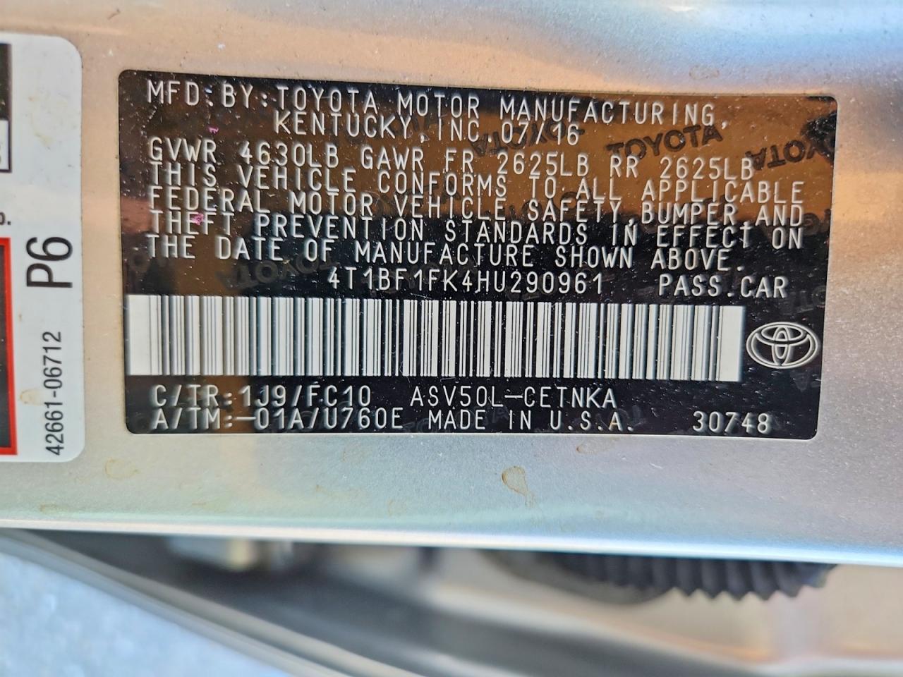2017 TOYOTA CAMRY LE photo 23
