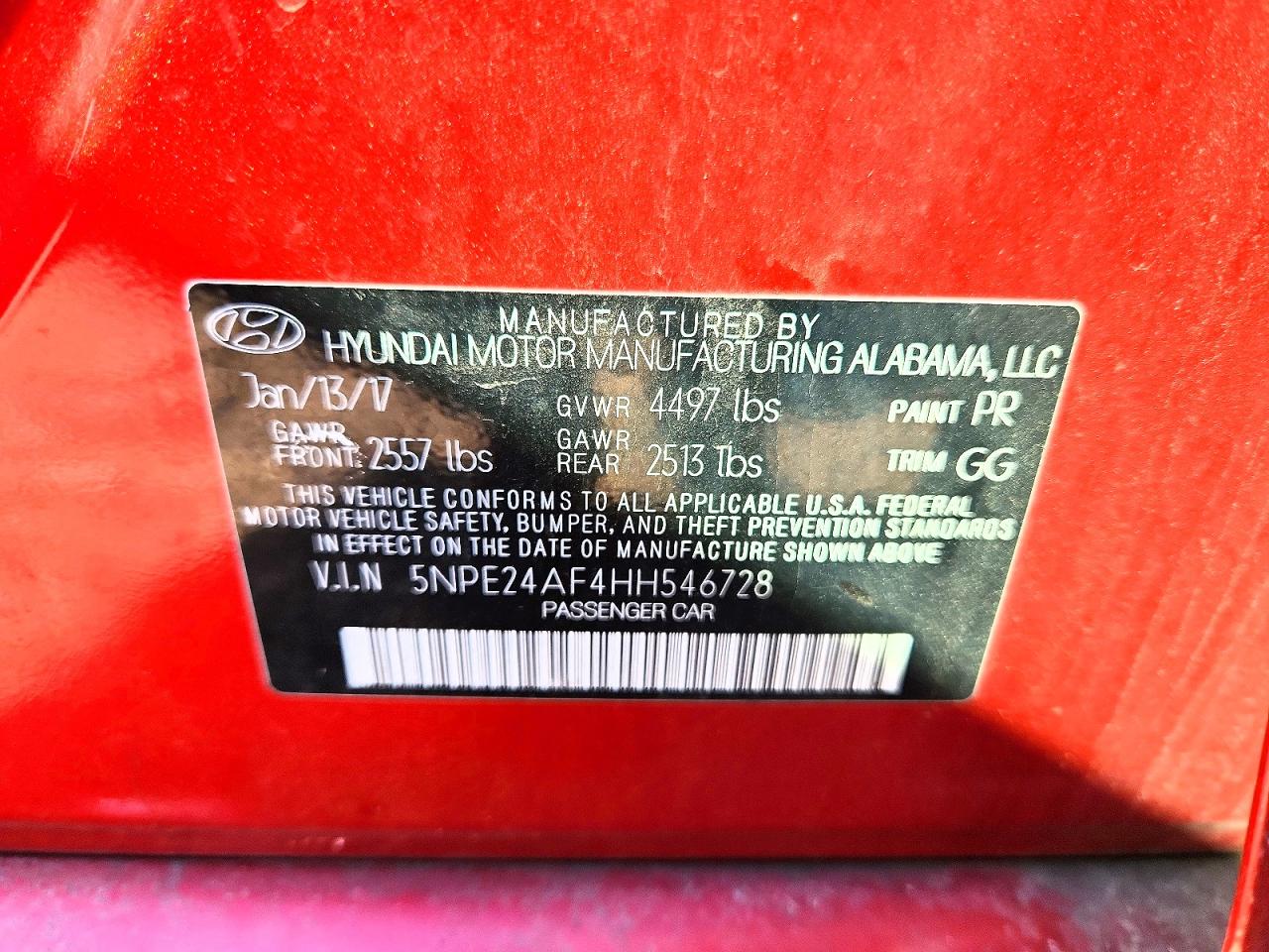 2017 HYUNDAI SONATA SE photo 23