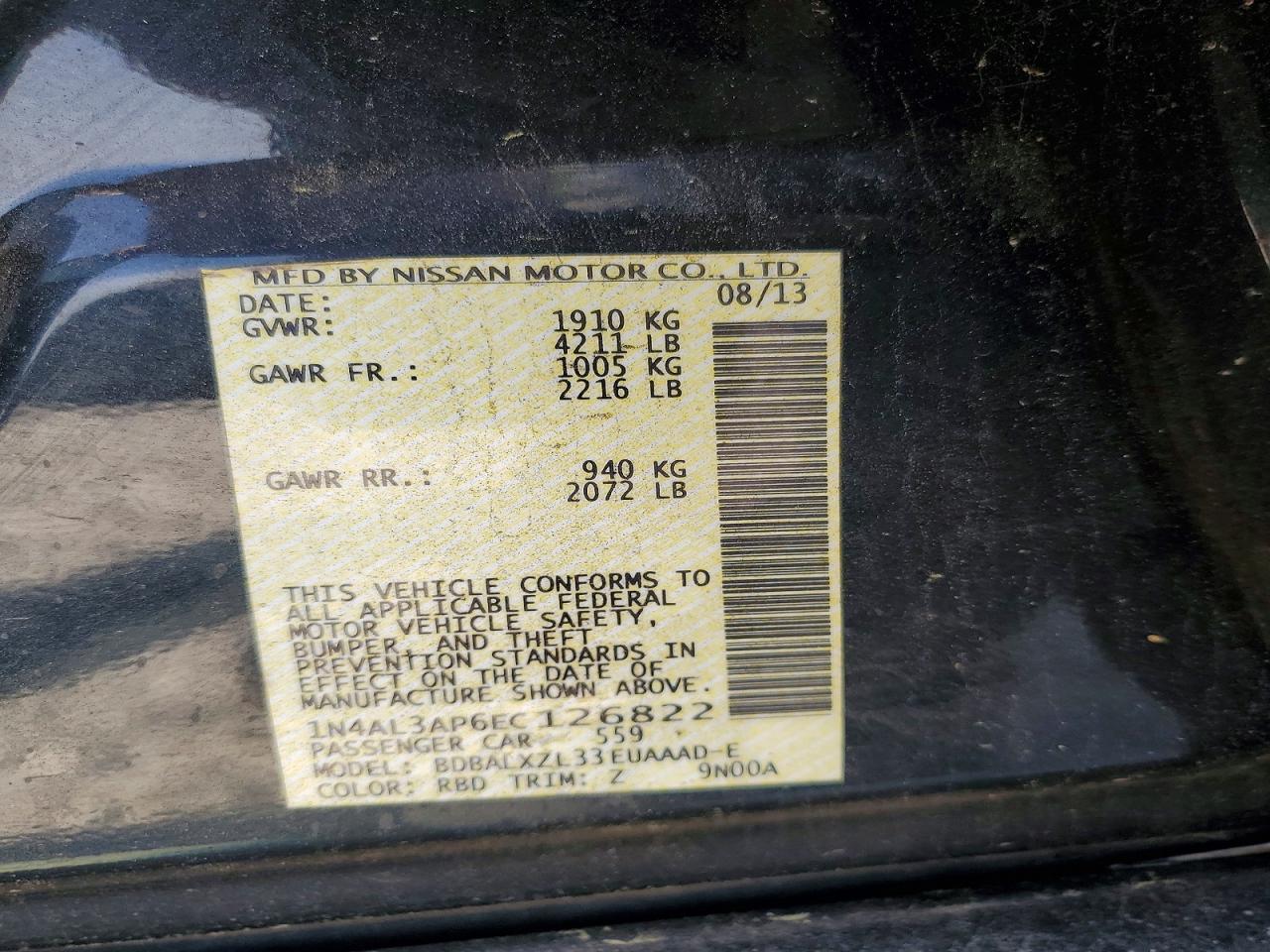 2014 NISSAN ALTIMA 2.5 SL photo 34