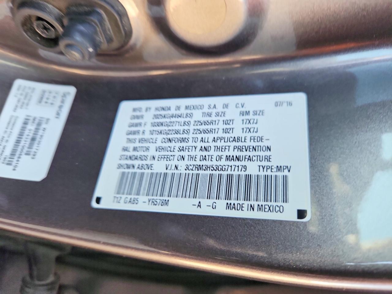 2016 HONDA CR-V EX photo 34