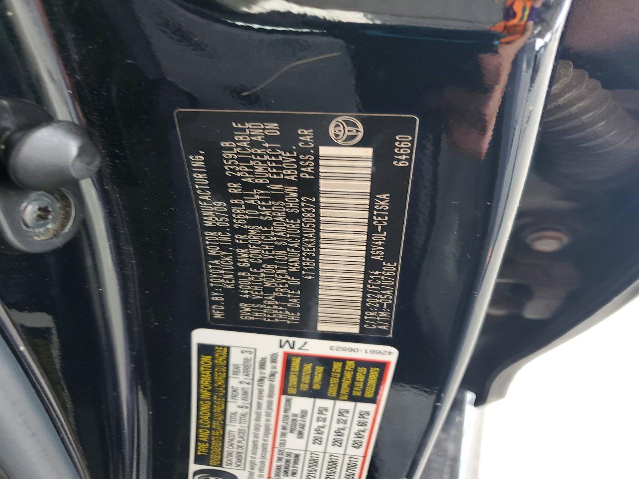 2010 TOYOTA CAMRY SE photo 12