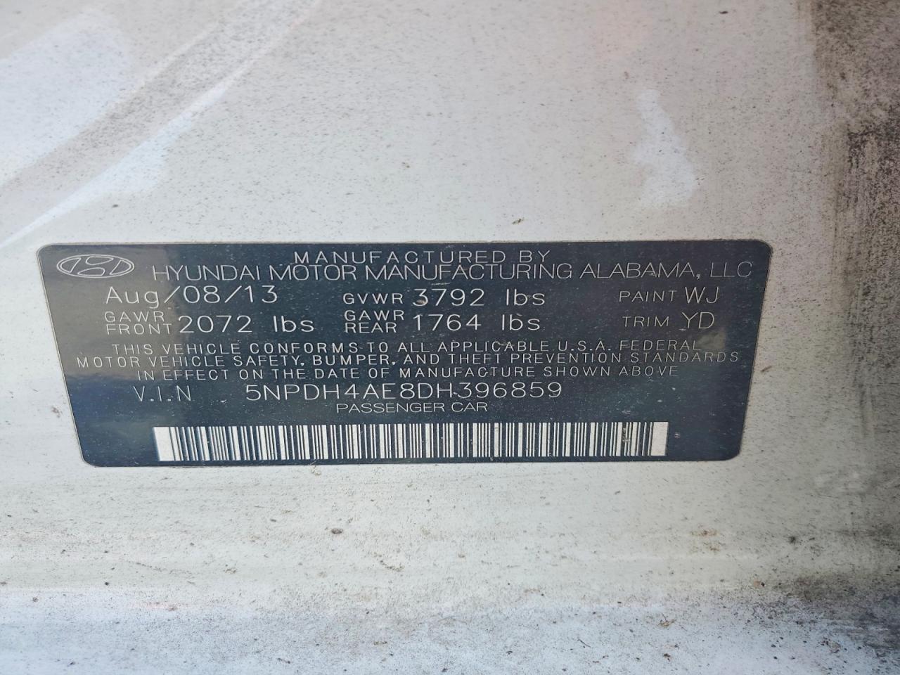 2013 HYUNDAI ELANTRA GLS photo 13
