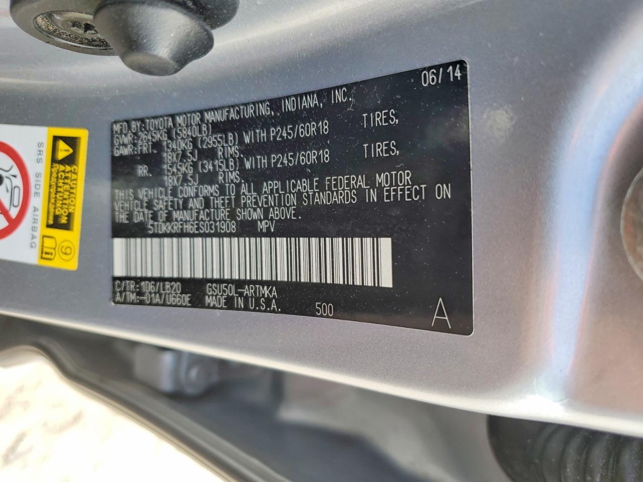 2014 TOYOTA HIGHLANDER XLE photo 40