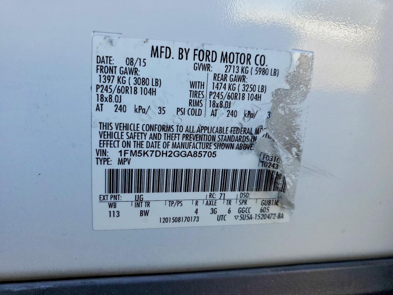 2016 FORD EXPLORER XLT photo 25
